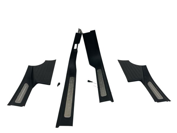 2018, 2019, 2020, 2021, 2022, 2023, 2024 Lincoln Navigator Illuminated Door Sill Plate Trim Cover Set - Rear Front (OEM)