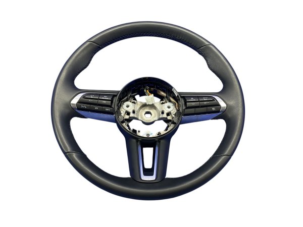 OEM Black Leather Non-Heated Steering Wheel for 2019, 2020, 2021, 2022, 2023, 2024, 2025 Mazda 3, CX-30, CX-50 - Front