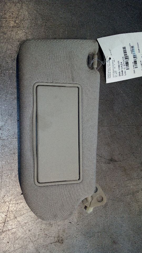 OEM Silver Sun Visor with Vanity Light for 2007, 2008, 2009, 2010, 2011, 2012, 2013, 2014, 2015 INFINITI G35, G37, Q40 - Right (Passenger)