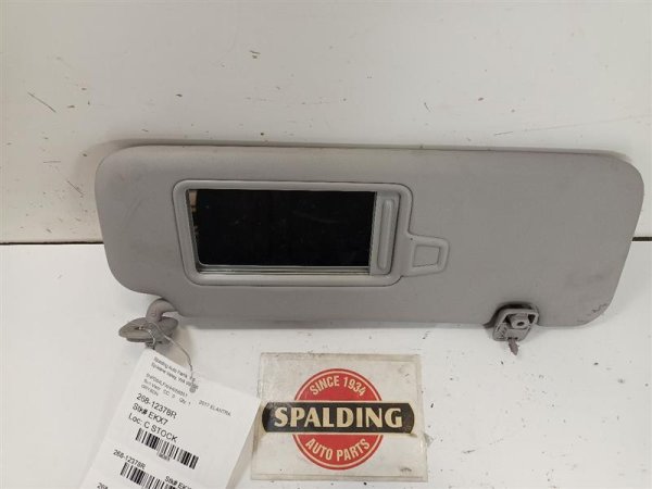 OEM Gray Sun Visor with Slide-Out Extension for 2017, 2018, 2019, 2020 Hyundai Elantra - Right (Passenger)