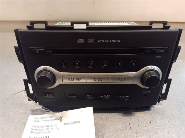 OEM 6-Disc CD Changer Radio for 2009, 2010 Nissan Murano