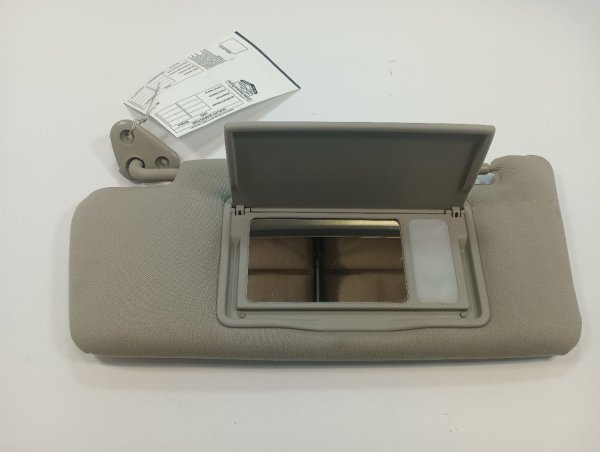 OEM Tan Sun Visor with Illuminated Vanity Mirror for 2003, 2004, 2005, 2006, 2007, 2008, 2009 Subaru Baja, Legacy - Left (Driver)