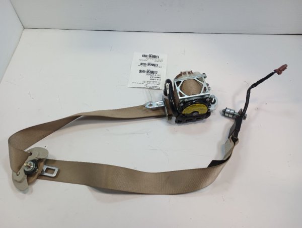 OEM Tan Seat Belt Assembly with Retractor and Pretensioner for 2015, 2016, 2017, 2018, 2019 Subaru - Front, Right (Passenger)