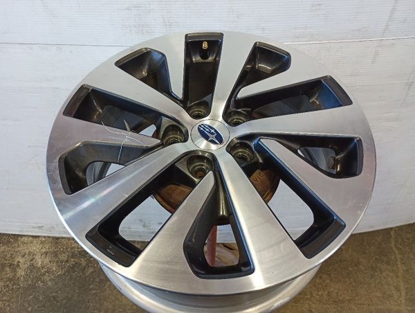 OEM Gray 17x7 5-Spoke Machined Charcoal Alloy Wheel for 2020, 2021, 2022, 2023, 2024, 2025 Subaru