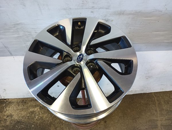 OEM Black 17x7 5-Spoke Machined Charcoal Alloy Wheel for 2020, 2021, 2022, 2023, 2024, 2025 Subaru - Front