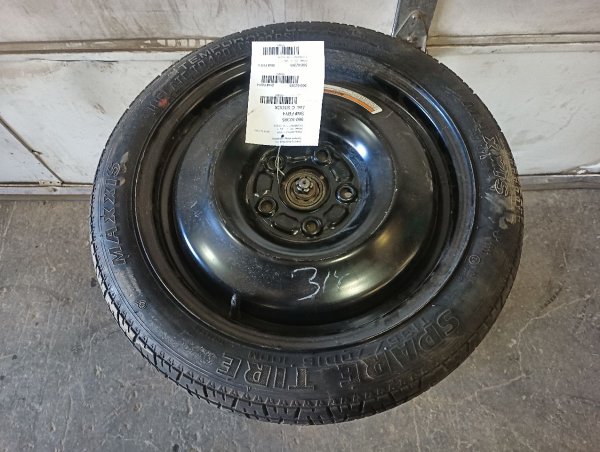 OEM 16x4 Steel Compact Spare Wheel with Tire for 2002, 2003, 2004, 2005, 2006, 2007, 2008, 2009, 2010, 2011, 2012, 2013, 2014, 2015, 2016, 2017, 2018, 2019, 2020, 2021, 2022, 2023, 2024, 2025 Nissan Altima, Rogue, Sentra