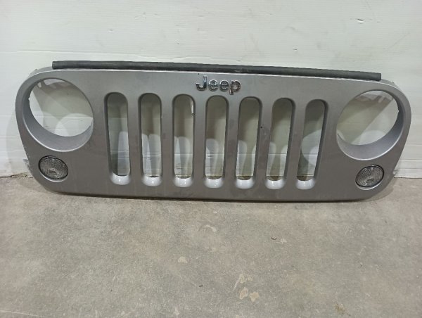 OEM Silver Grille Shell for 2007, 2008, 2009, 2010, 2011, 2012, 2013, 2014, 2015, 2016, 2017, 2018 Jeep Wrangler