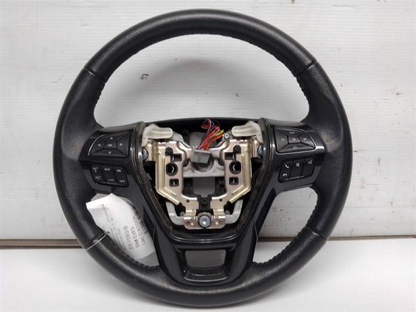 2016, 2017, 2018, 2019 Ford Police Interceptor Utility Black Leather Steering Wheel with Control Buttons (OEM)